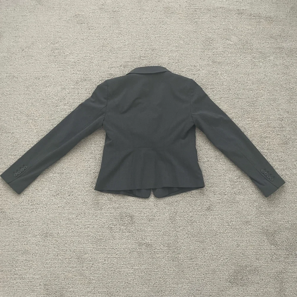 Ann Taylor Women’s Blazer Gray Business Formal Office Corporate Luxury Suit - Picture 3 of 4